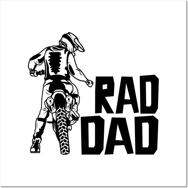 Dad Motocross! Rad Dad Design! Wall Art by ArtOnly